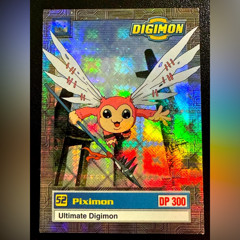 1999 Digimon Ultimate 6 Of 8 #52 Piximon Animated Series 1 Holo Foil